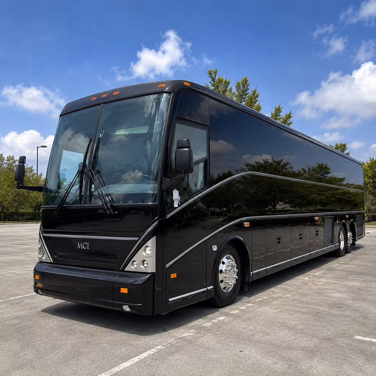 edison charter bus rental exterior
