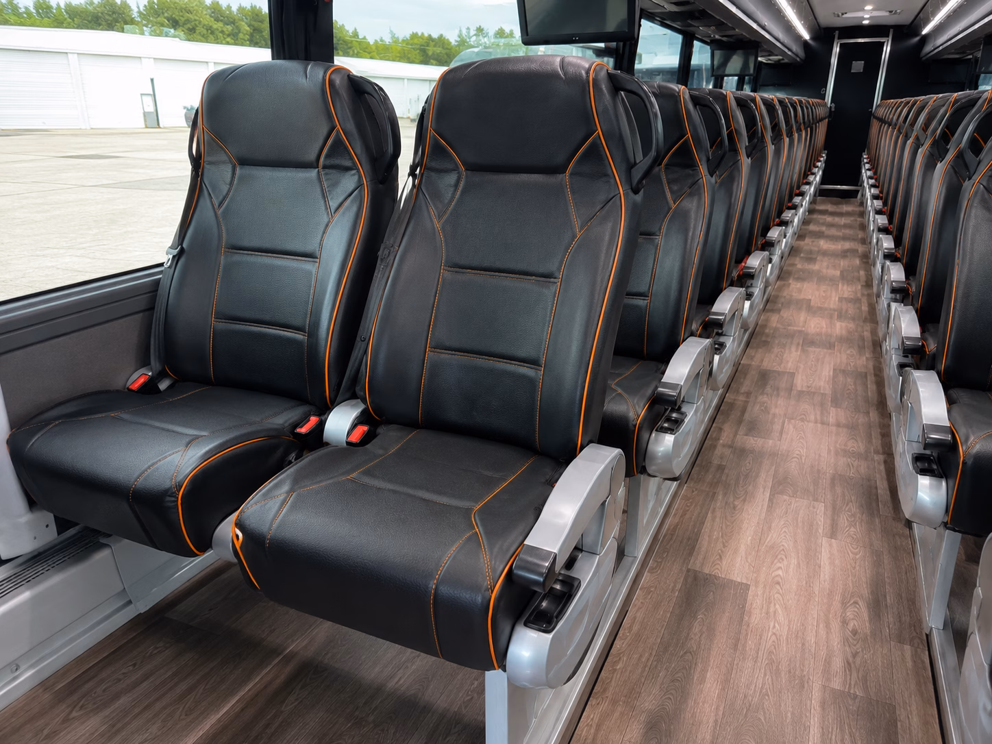 edison charter bus rental inside