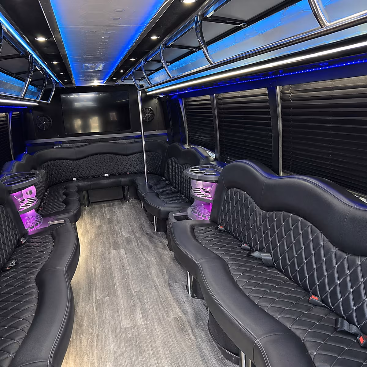 edison party bus rentals inside