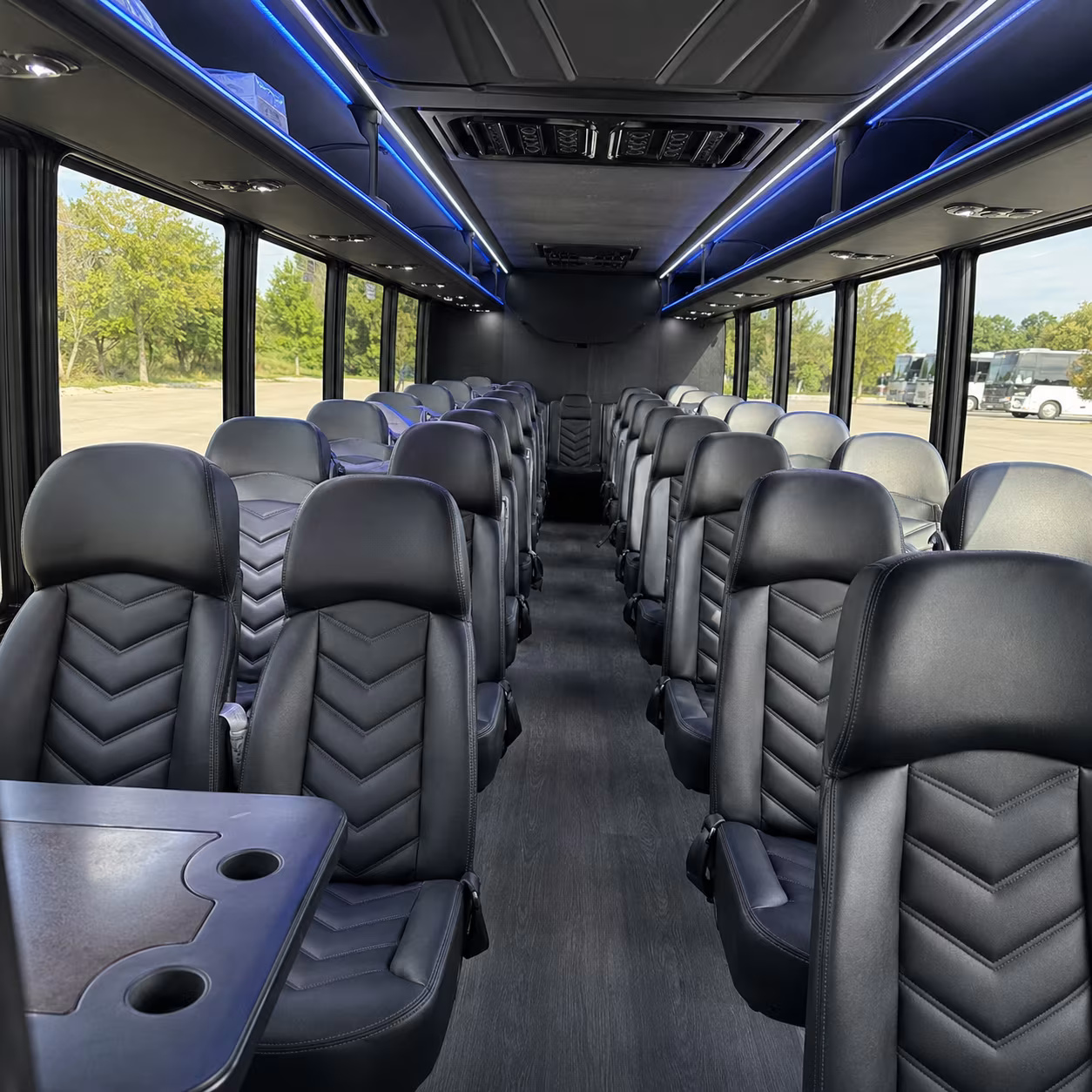 edison sporting event transportation onboard seating