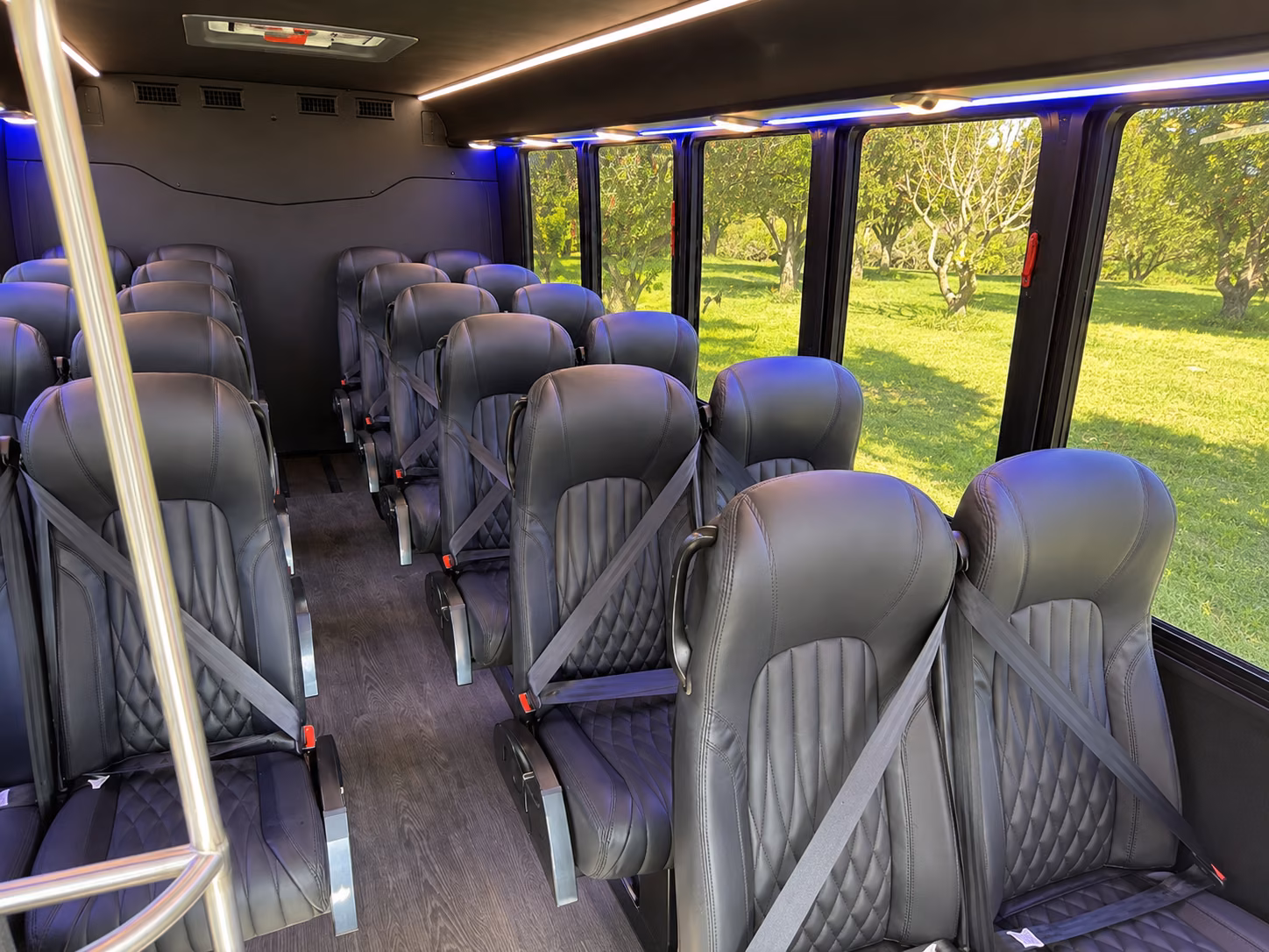 edison wedding transportation onboard seating
