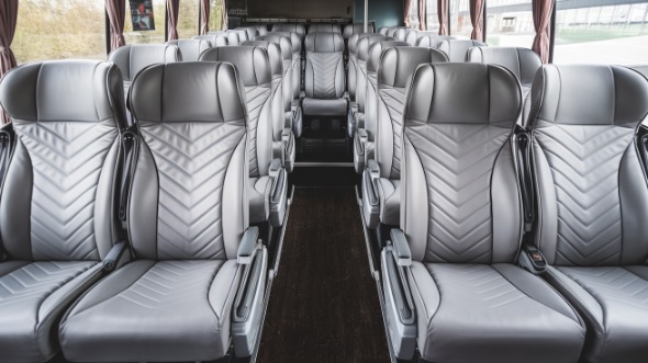 54 passenger charter bus interior east orange