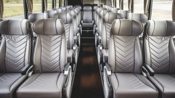 55 passenger charter bus interior east orange