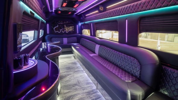 edison party bus rental inside