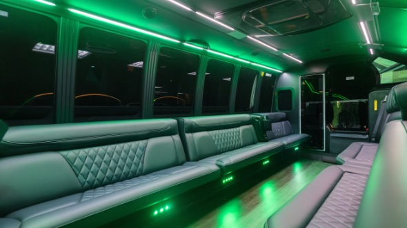 edison party bus rental interior